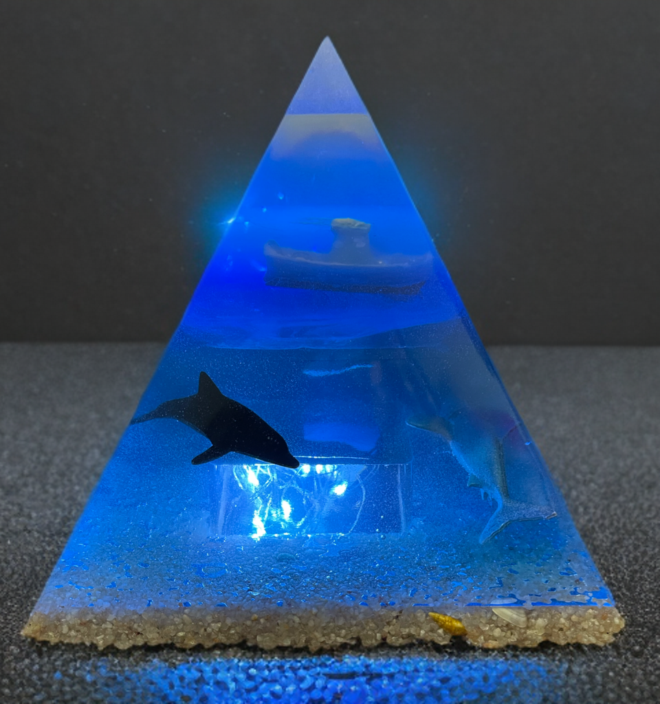 Custom Light-Up Resin Pyramid