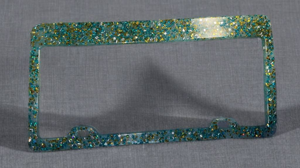 Customizable Decorative Resin License Plate Borders