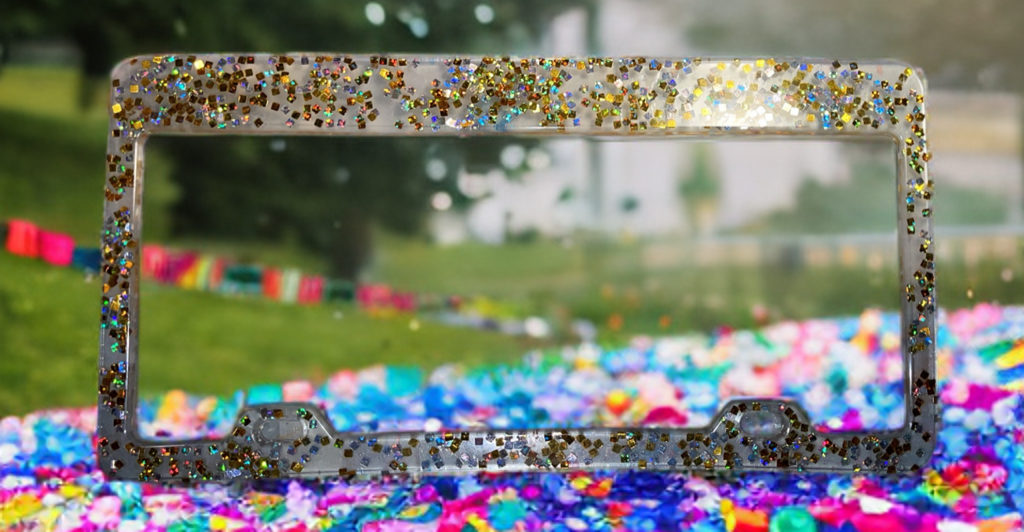 Customizable Decorative Resin License Plate Borders