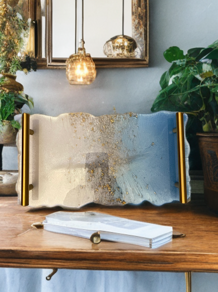 ✨ Luxe Resin Serving Tray – Customizable Colors & Style